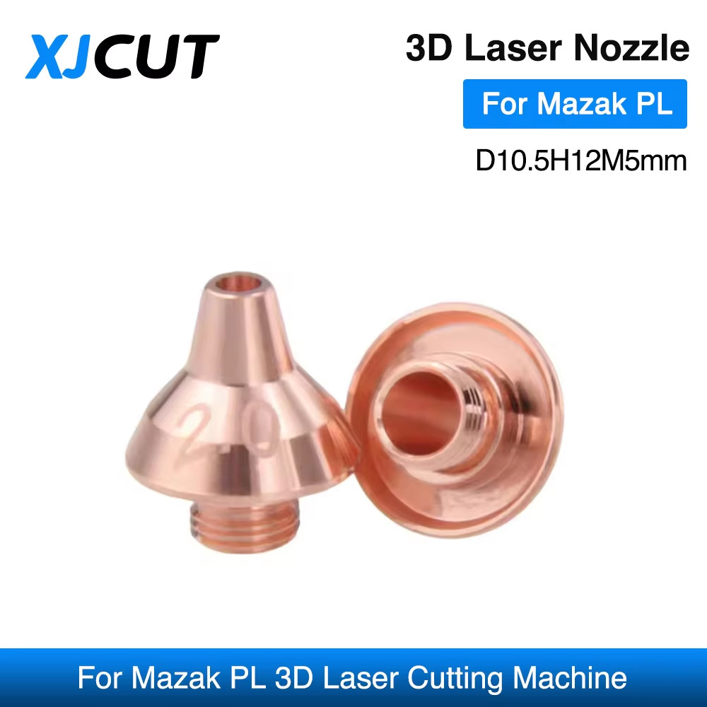 XJCUT 10Pcs/lot Laser Cutting Nozzle D10.5H12M5mm Nozzle Tip For Mazak PL 3D Fiber Laser Head 3D Noz