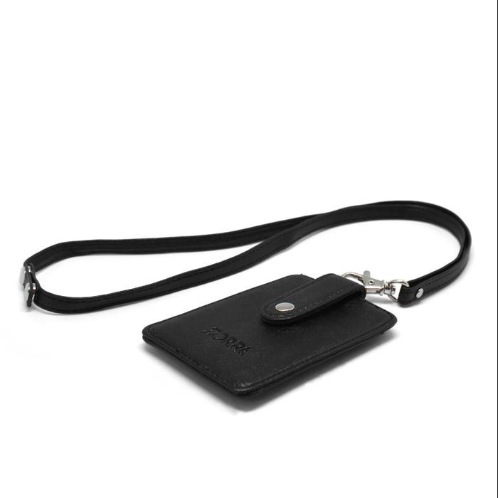 

kartu Tempat Kartu ID Card Lanyard Card Leather ID Card Premium Zorra - Hitam