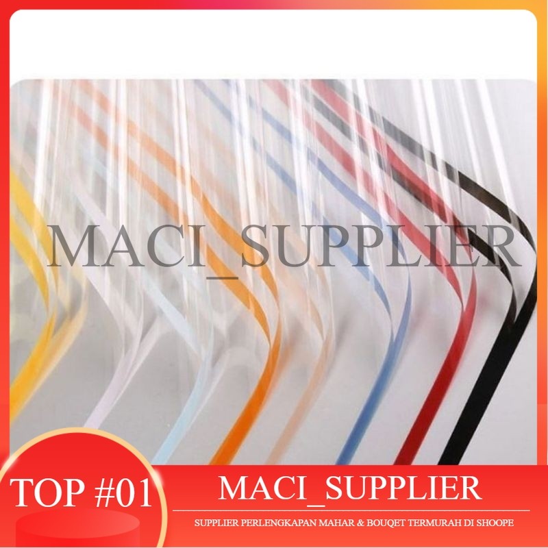 

FL6 Kertas Bunga Buket Transparan List WARNA / Kertas Buket Bunga Florist Cellophane