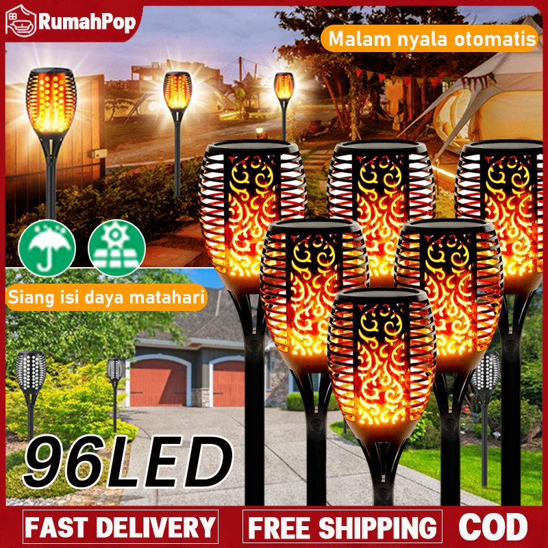 LED Lampu Taman Tancap Model Obor Tenaga Surya / Lampu Api Taman Tancap Tenaga Matahari/Lampu Taman 