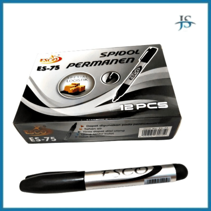 

JS GROSIR DAN 1PCS Spidol Besar Permanent Esco 12pcs ES75 ES-75