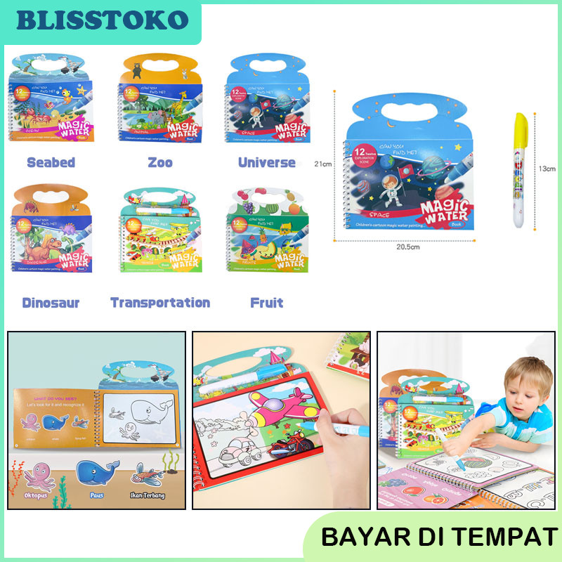 

Magic Waterbook Buku Gambar Dengan Spidol Buku Gambar Air Ajaib/Magic Water Book