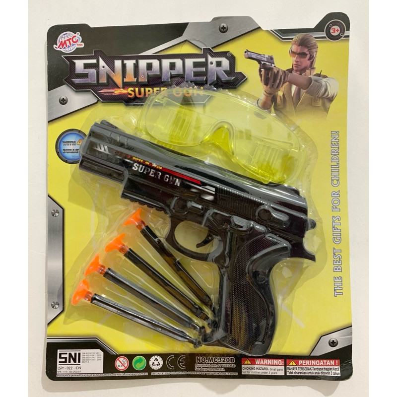 KBA  Pistol Mainan Tembak HK Set plus Peluru dan Kacamata