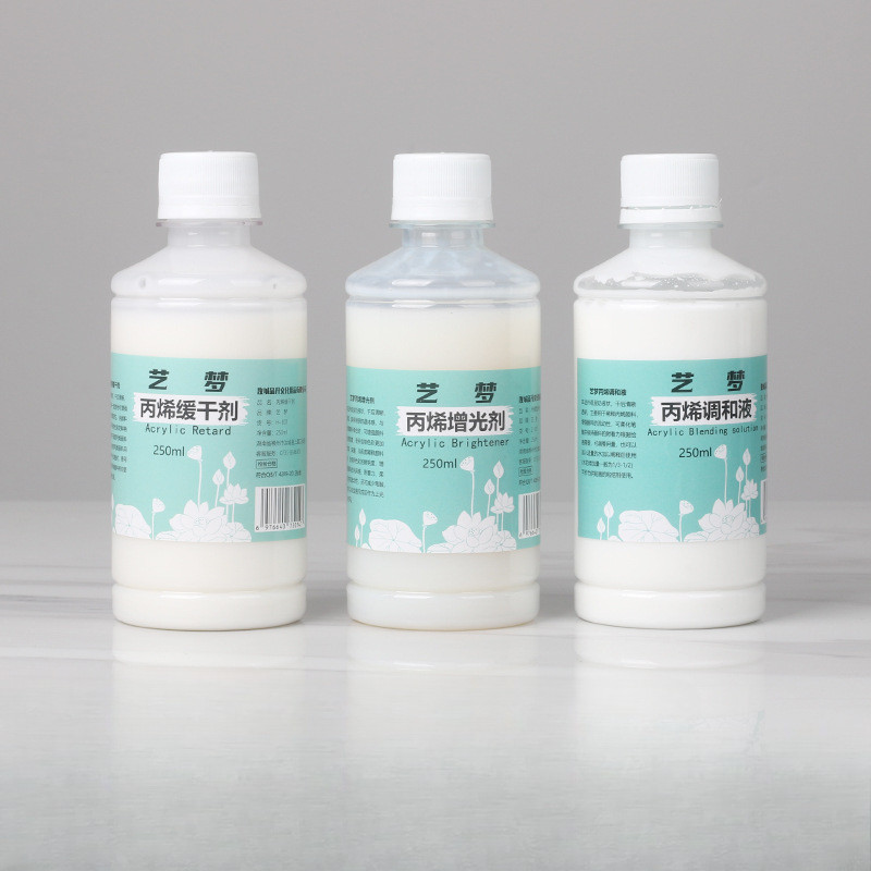 

250ml Milk Liquid Acrylic Pigment Blending Solution Gloss Oil Diluent Acrylic Painting Medium Art Supplies