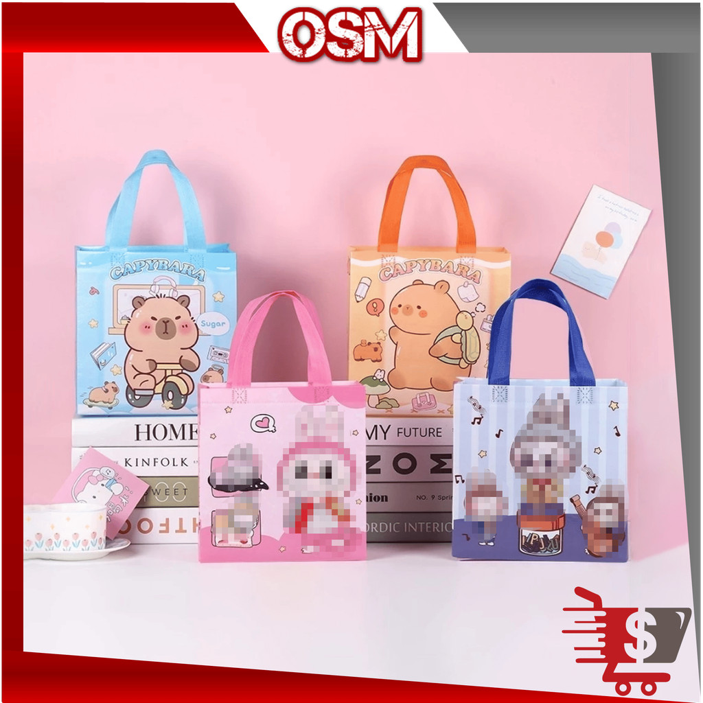 

OSM - T6680 Goodie Bag Capybara / Goodie Bag Souvenir / Tas Kado Anti Air / Tas Souvenir Karakter Lucu / Tas Hadiah Ulang Tahun Kekinian