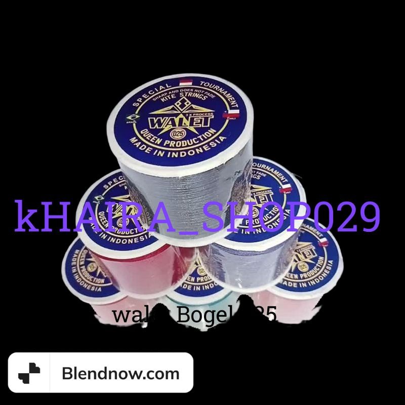 Benang Gelasan walet biru Bogel 025. Layang  layang