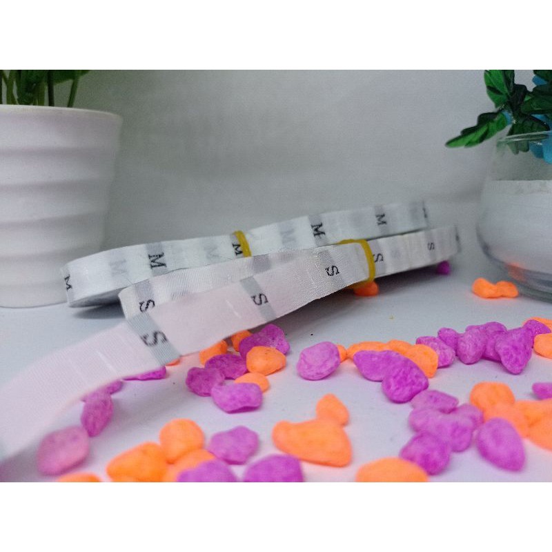 label rajut size/label baju size/woven size