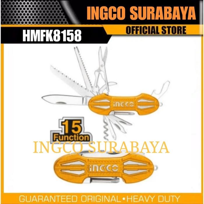 

INGCO HMFK8158 MULTI TOOLS KNIFE 15 IN 1 PISAU LIPAT OBENG PERKAKAS