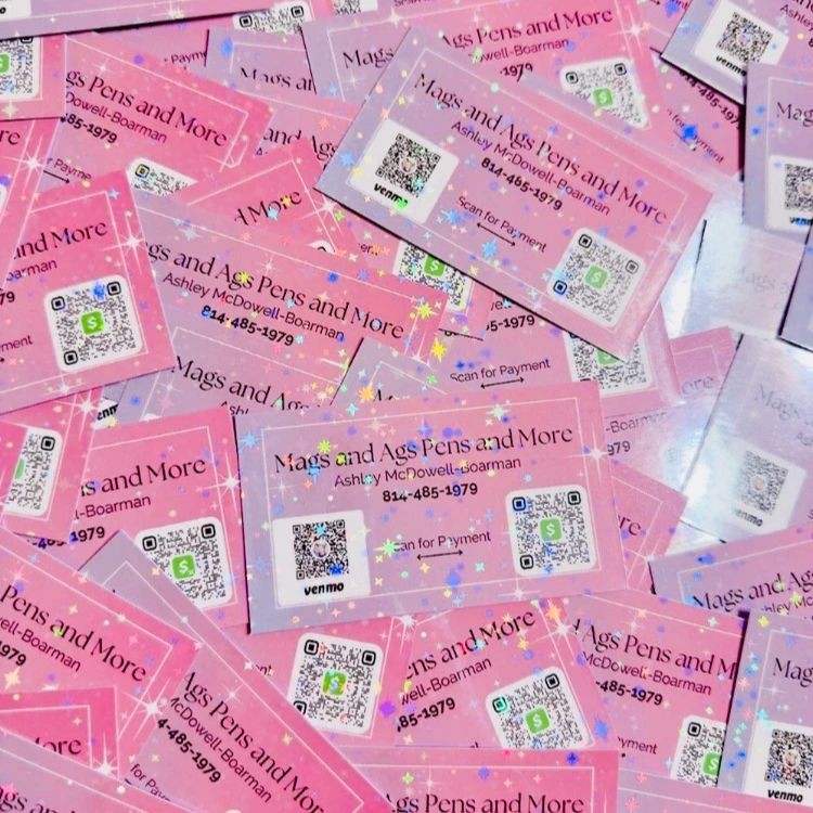 

Custom Holographic Business Card Star Design Logo Text Print Packaging Gift Personalized Thank You Postcard Wedding Invitation