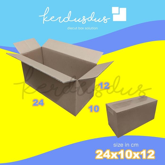

24x10x12 cm kardus box karton kotak packing packaging POLOS SHEET