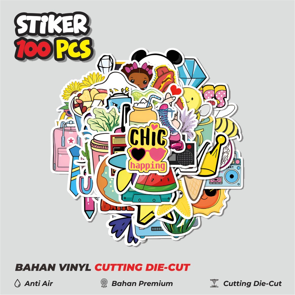 

Terbaru! 50 pcs Stiker VSCO 2 Dekorasi Lucu Kreatif untuk Notebook, Skateboard, HP