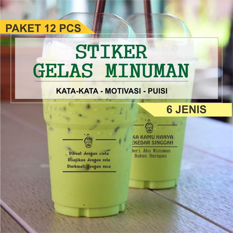 

Stiker Kata-Kata Buat Cup Minuman Isi 120 Pcs