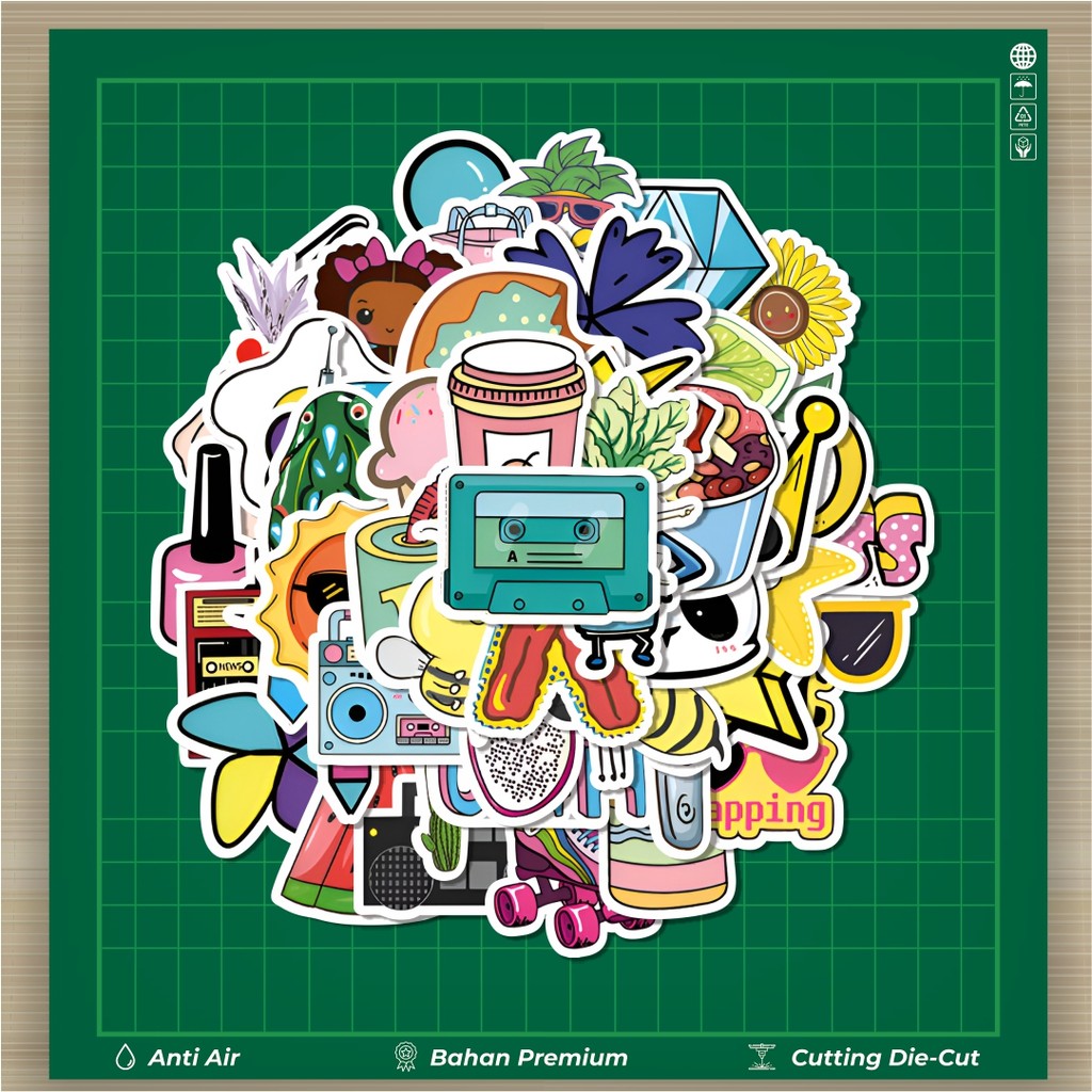 

HOT 50 PCS STIKER Stiker VSCO 2 Stiker Fashion Cars Decal Dingin Kartu Album Custom Vinyl Anti Air- Sticker Aesthetic Buku Journal Koper Casing HP Tablet Laptop Helm Motor Botol Minum