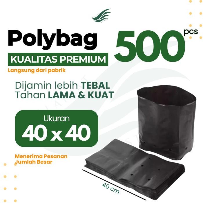 Polybag tanaman tebal 40x40 cm isi 500pcs Polibag 40 x 40 isi 100 250 500 lembar untuk tanaman cabe 