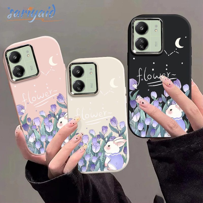 Casing Redmi Kelinci lavender ungu Soft Case Lucu Chubby Case Fashion Cocok untuk Redmi Note 9A 9I 1