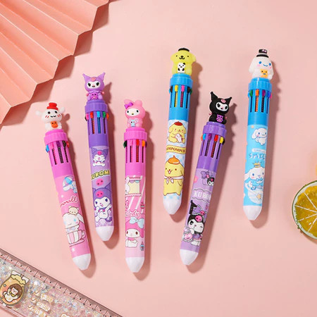 

Simply Happy Beauty - Pulpen Mekanik Sanrio 10 Warna / Pulpen Donat Kuromi Melody Cinnamorol Pochacho Pompurin 10 Warna