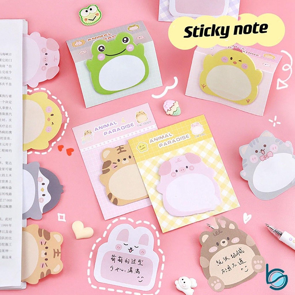 

Sticky Note 20 lembar/catatan kecil hewan lucu isi 20 lembar/Post-it notes 20 lembar dengan tamplilan hewan lucu - Best Stationary
