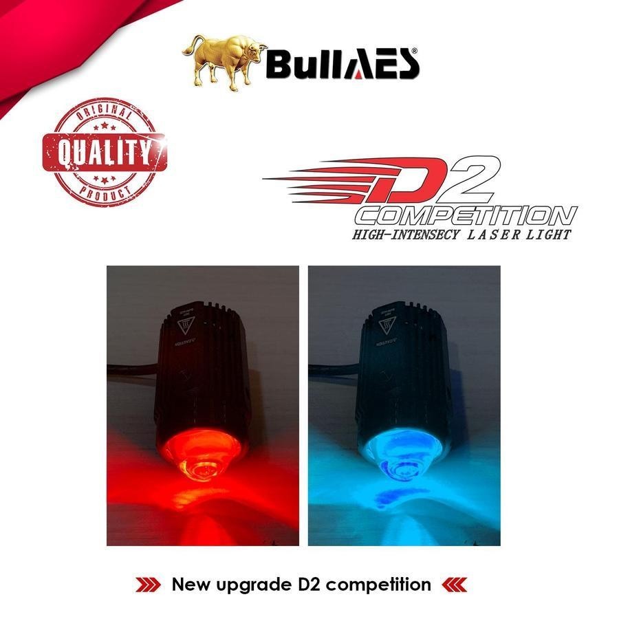 Lampu Tembak Laser Bullaes D2 Competition  Devil Eye BULLAES D2 Laser Lampu Sorot Motor Mobil AES