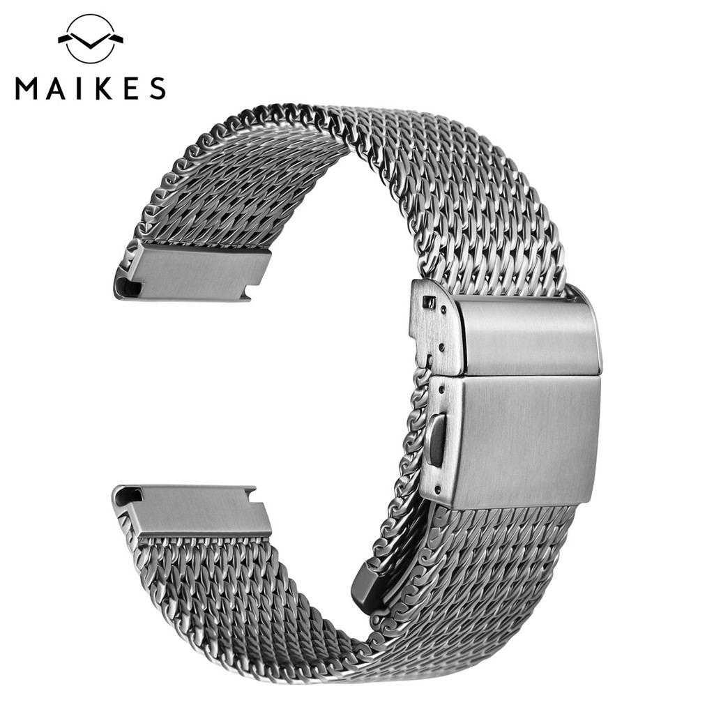 Aksesoris Jam Tangan Original Pria MAIKES 316L Stainless Steel Watch Strap For Rolex Omega IWC Breit