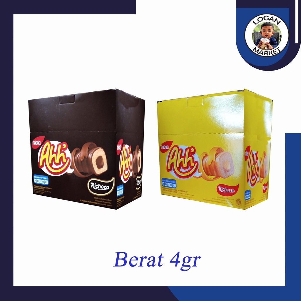 

Nabati Ahh All Variant Richeese Cheese Keju Richoco Coklat Isi 20Pcs 4gram 4 gram