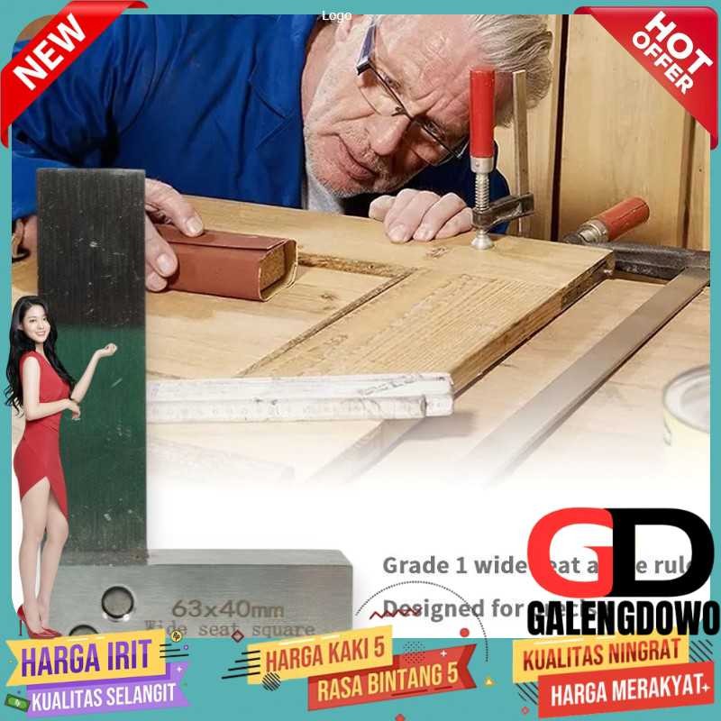 

TELEHILL Penggaris Siku Besi Tukang 90 Derajat Machinist Angle Ruler - TH63