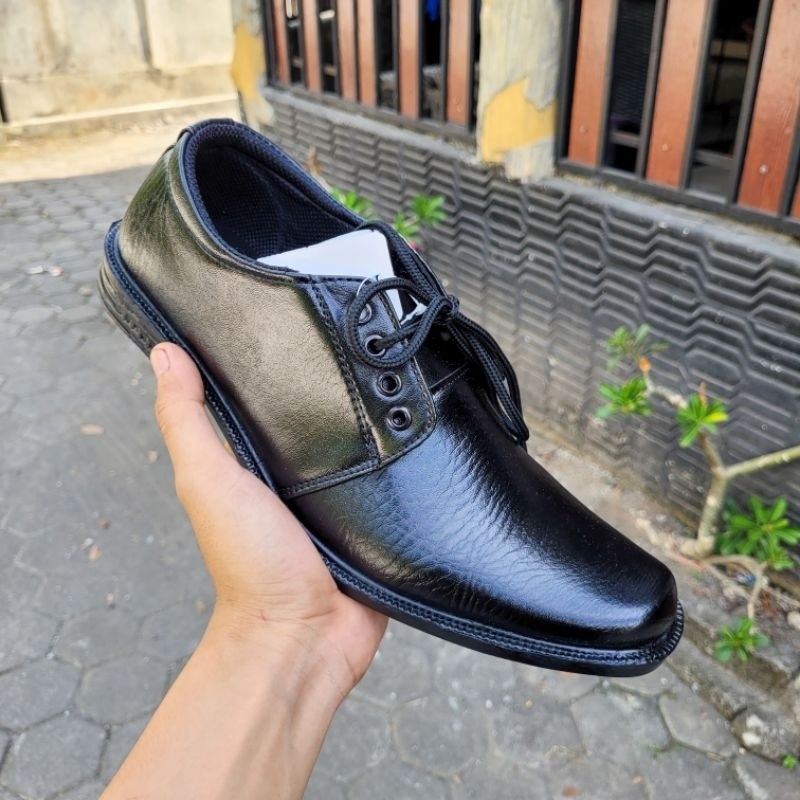 PROMO Sepatu Pantofel Pria Kulit Sintetis Formal Pdh Paskibraka Sepatu Kantor