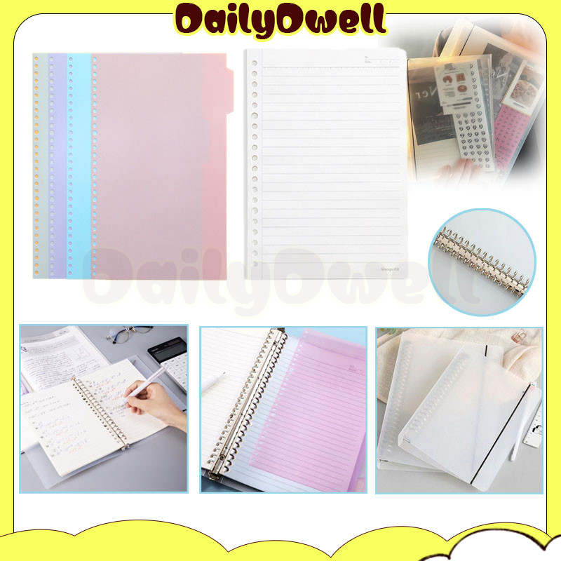 

DIY Binder Transparan Polos/A5/ B5 /Buku Binder Spiral Diary Buku Catatan Kantor Sekolah/penutup Macaron Buku Catatan PVC/