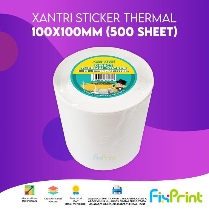 

Kertas Resi Label Thermal Barcode 100x100 100x150 78x100 Roll - 100x100 mm