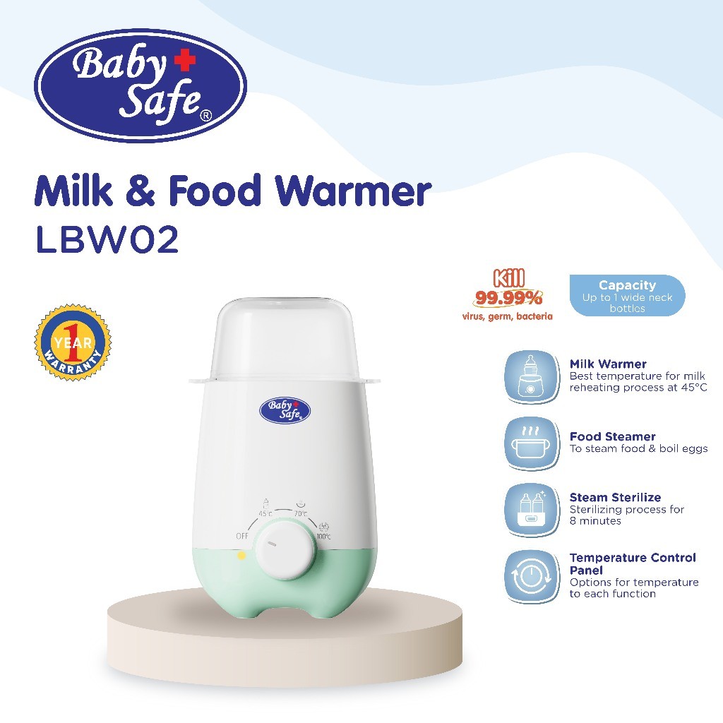 BabySafe LBW02 - Alat Steril Botol Susu 4in1 | Alat Steril dan Penghangat Makanan | Alat Steril Boto
