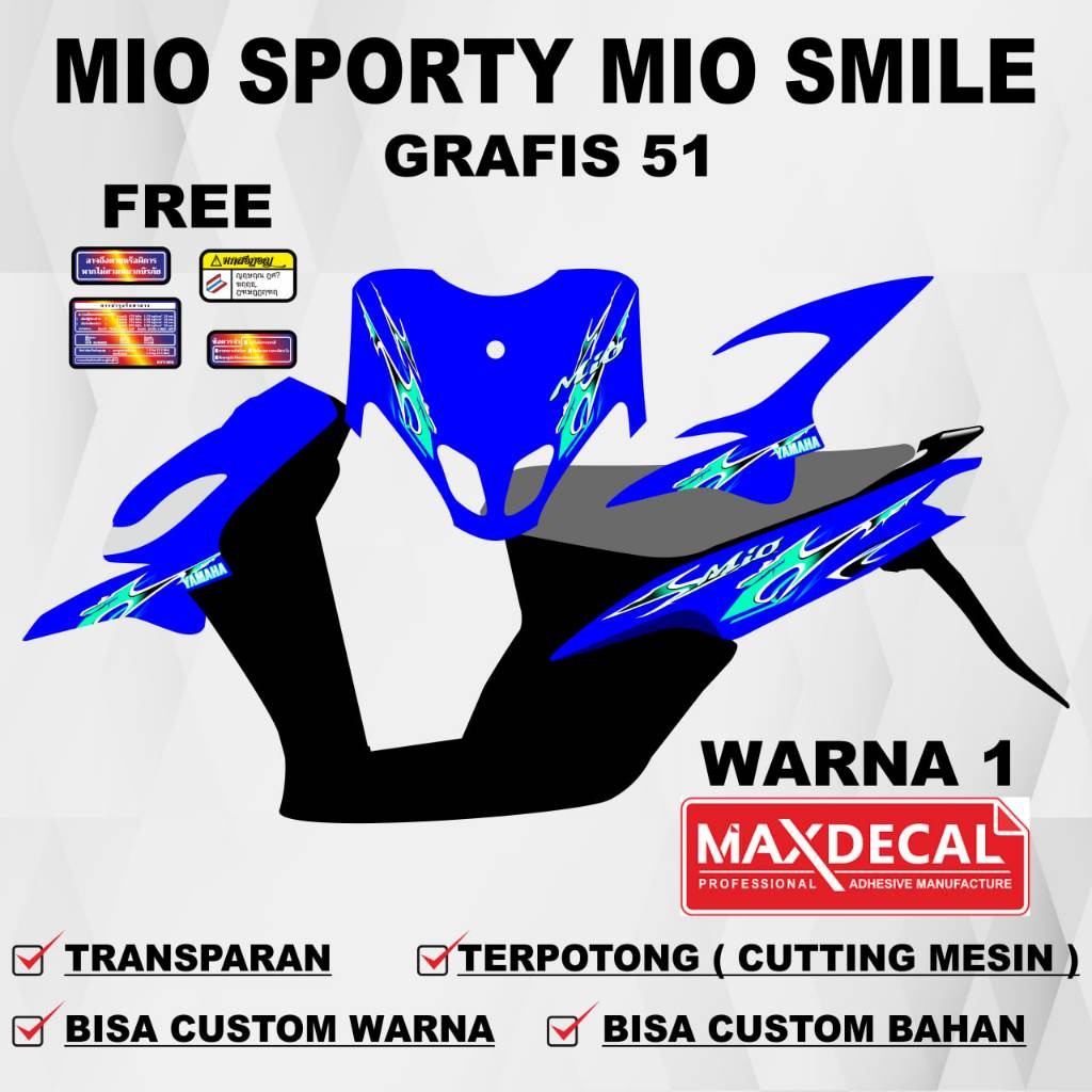 [COD] Stiker Striping Mio Sporty Mio Smile grafis 51 - Stiker Sticker Striping decal Mio Sporty Mio 