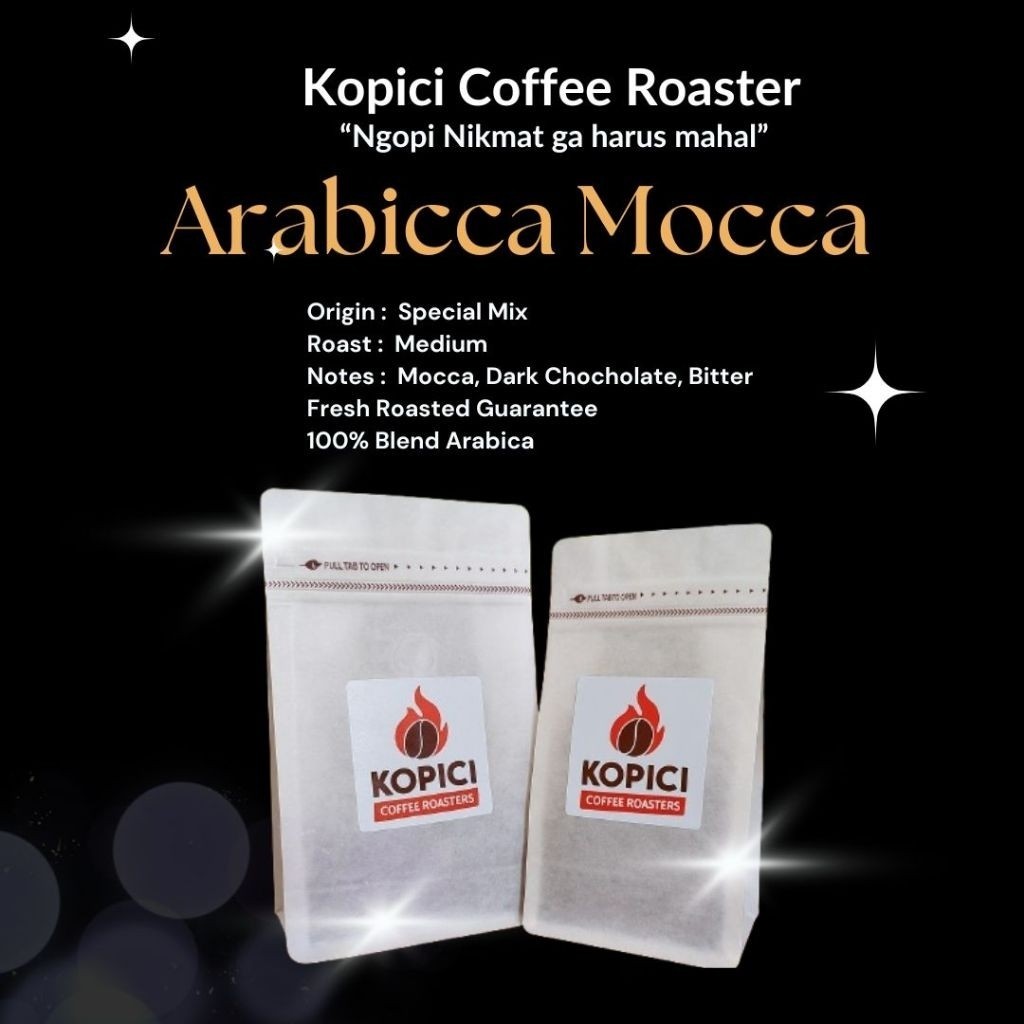 

KOPICI Kopi Special Arabica Mocca. House Blend. Strong. Proses Tradisional