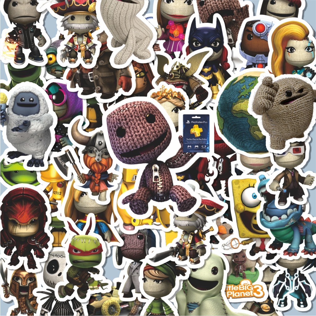 

100PCS Lucu Game Series Little Big Planet Character Mix 2 Stiker Aesthetic Stiker Anti Air Stikers Berperekat Waterproof sticker decal buat Motor Helm Buku Journal Koper Casing HP Laptop Botol Minum Hadiah anak