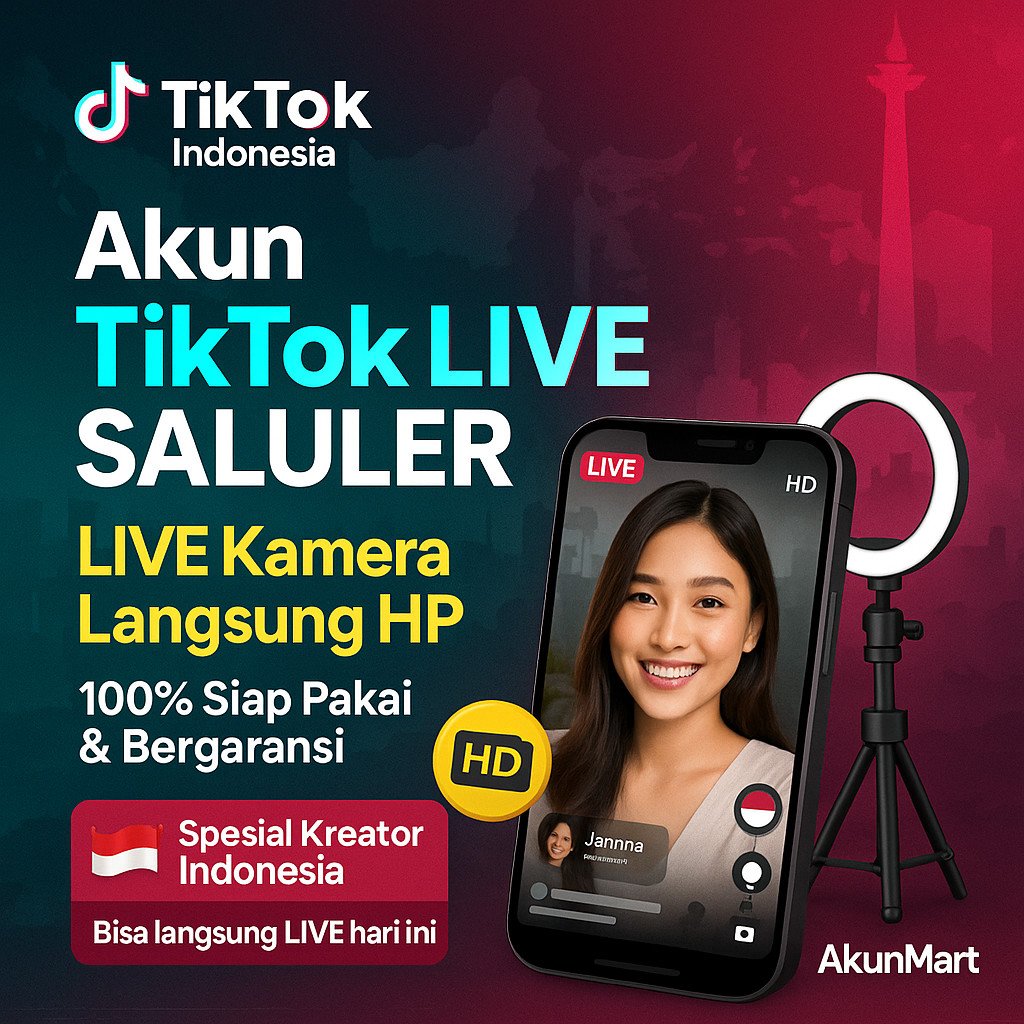 Akun TikTok Live Saluler – Akun Langsung Bisa Live Kamera Perangkat amanah - bergaransi 100%