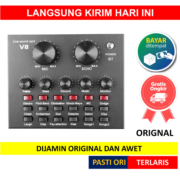 Sound Card V8 Microphone Webcast Live External Sound Card With 5.0 Personal Entertainment Streamer F