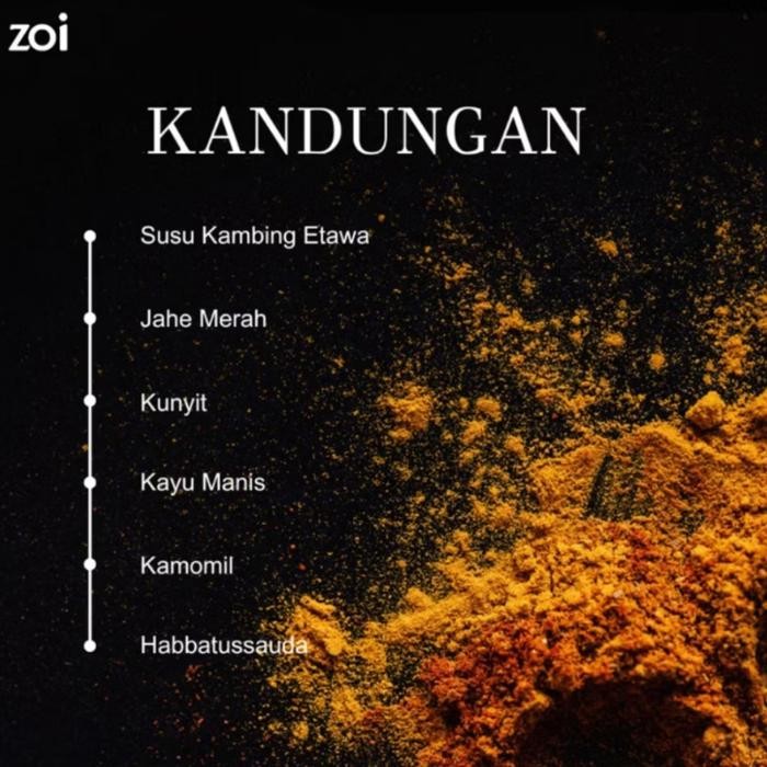 

Zoi Golden Milk Box- 10 Sachet | Jahe Susu Kambing Etawa Kunyit Susu Herbal Sehat Camomile Kayu Manis