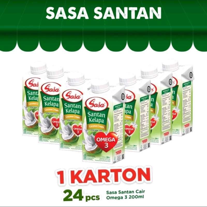 

Sasa Santan Kelapa Cair Instan Siap Pakai - Coconut Cream 1 Karton (200ml x 24pcs)