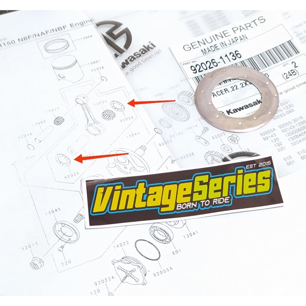 RING STANG SEHER NINJA RING STANG PISTON NINJA R SS RR Spacer Ring ORI 92026-1136 ninja