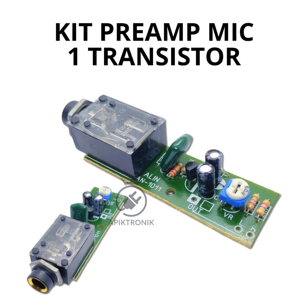 KIT Preamp Mic 1 Transistor – Penguat Mic Lengkap Dengan Soket Mic