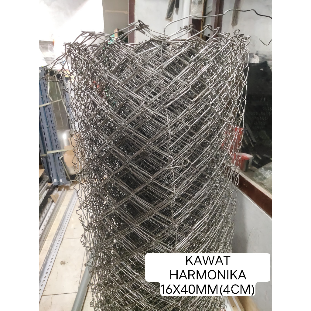 Kawat Harmonika 16X40mm(4cm)/Kawat BWG 16 Harmonika/Kawat Anyam BWG/Kawat Harmonika Galvanis (ROLL)