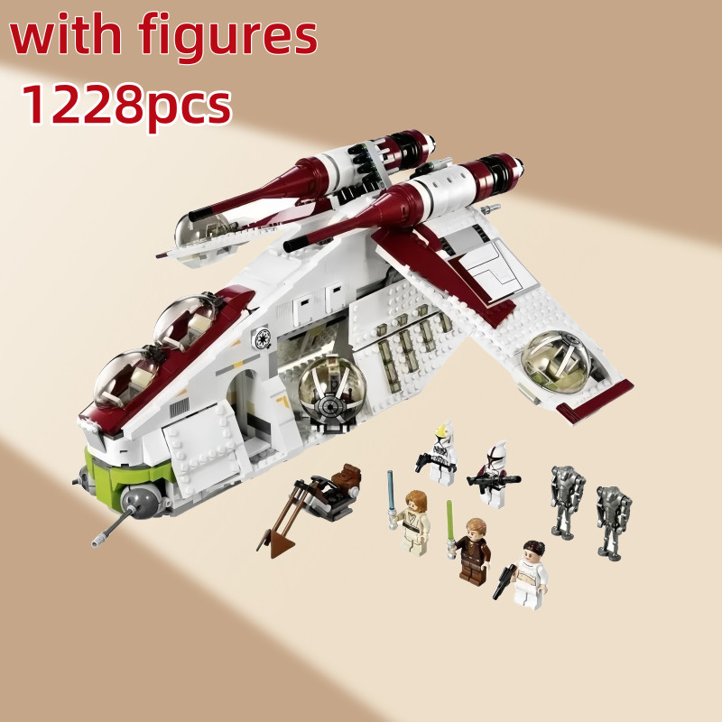 

in-stock inventory 1228pcs Plan Republic Dropship Gunship Building Blocks Bricks Legoing 75021 Toys For Children Birthday Gift