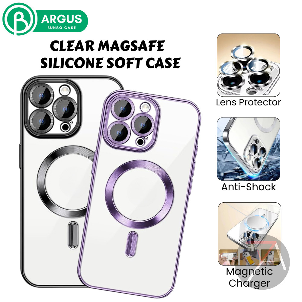 Terlaris Bunso ARGUS Soft Case untuk Iphone 16 Pro Max 15 14 16Pro 15Pro 14Pro 14Plus Plus Clear Mag