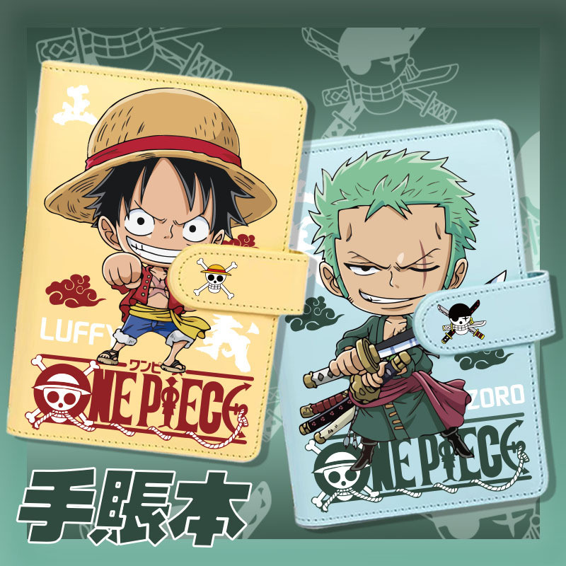 

New Style One Piece Anime Monkey Luffy Ledger Cute Q Version Roronoa Zoro Nautical Notebook Binder with Replaceable Inner Core