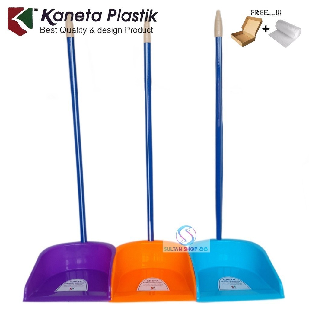 PENGKI DAUN PNC  | Cikrak Gagang - Plastik |  Pengki Kaneta | Dustpan Sekrop Murah