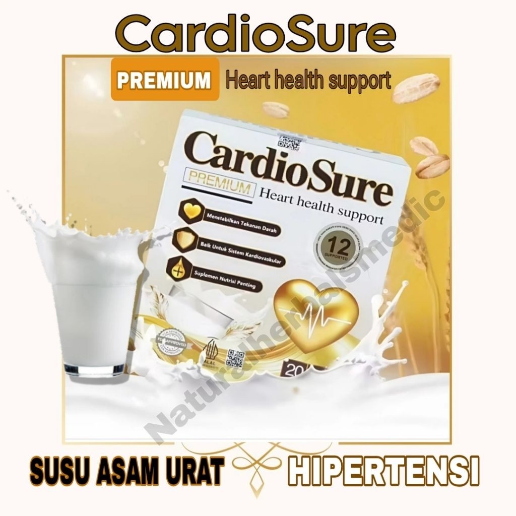 

CARDIOSURE PREMIUM MILK SUSU ASLI OBAT HIPERTENSI JANTUNG KORONER STRUK KOLESTROL ASAM URAT