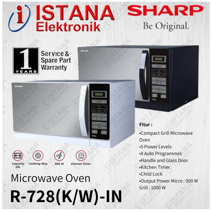 SHARP MICROWAVE OVEN 25 LITER R-728(K/W)-IN