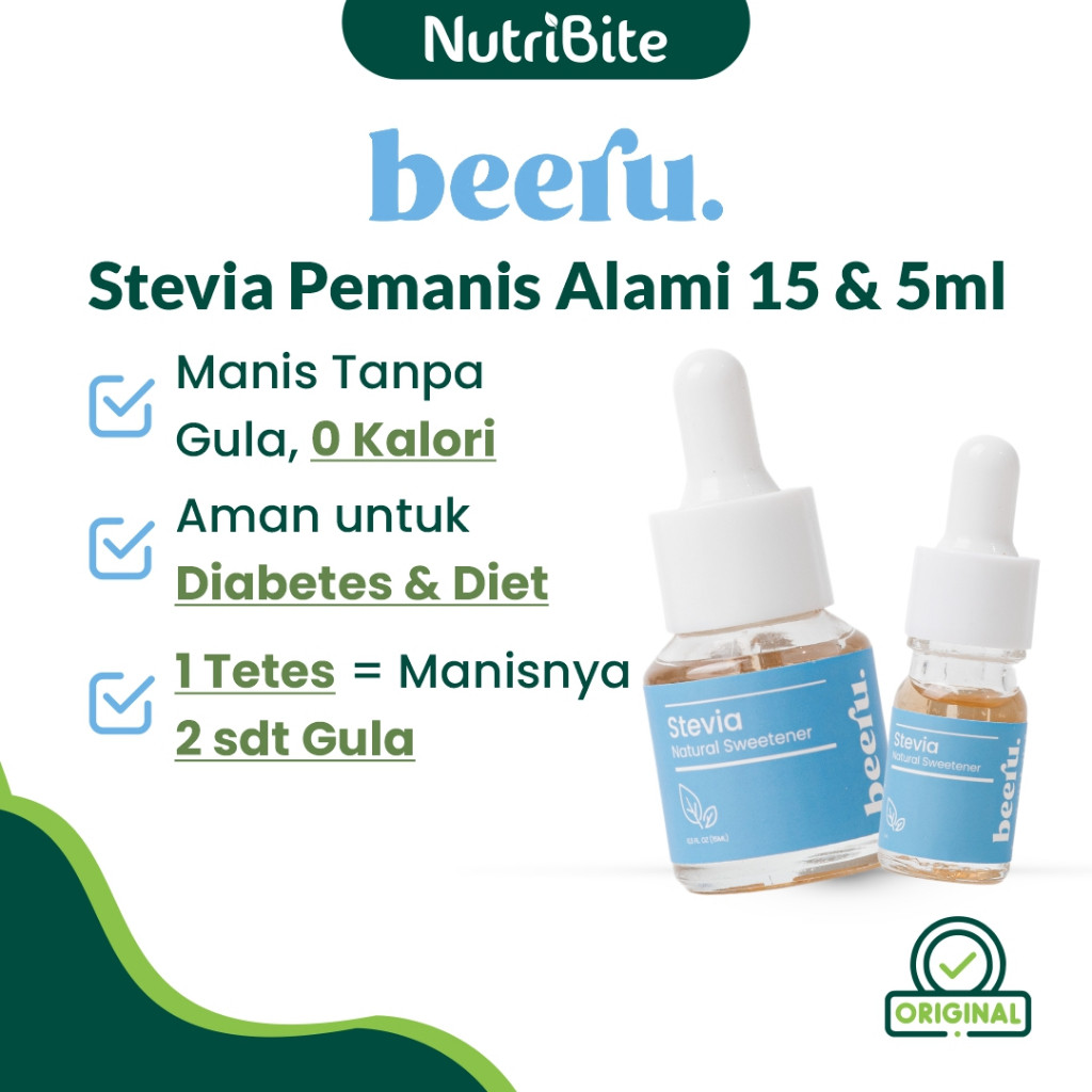 

BEERU Stevia Natural Sweetener Cair Paket 2pcs Beerdua