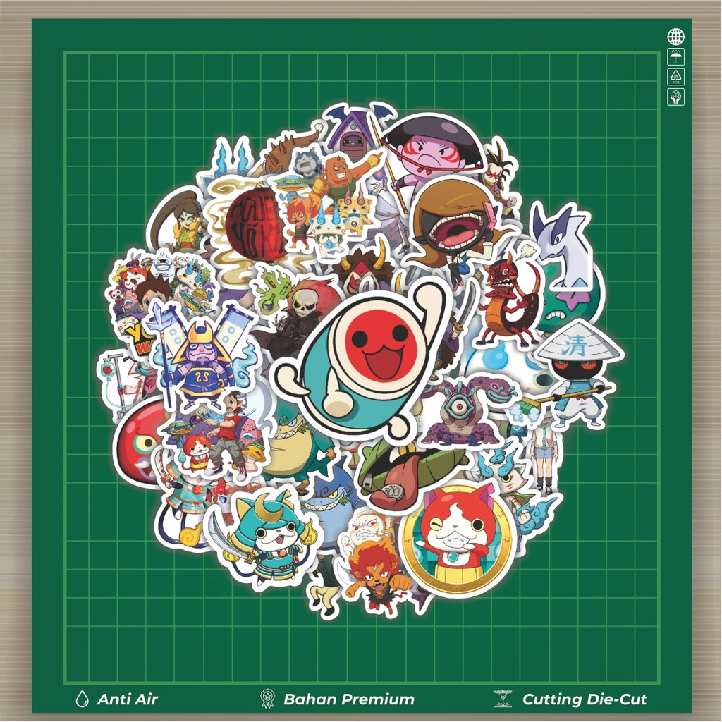 

HOT 50 PCS STIKER Game Series Yokai Watch Mix 3 Fashion Cars Decal Dingin Kartu Album Custom Vinyl Anti Air- Sticker Aesthetic Buku Journal Koper Casing HP Tablet Laptop Helm Motor Botol Minum