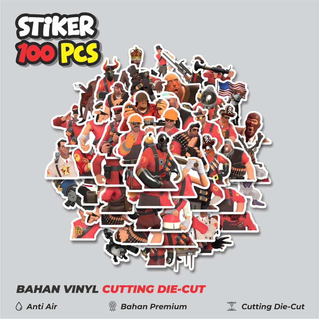 

Terbaru! 50 pcs Stiker Game Series Team Fortres Character V7 Dekorasi Lucu Kreatif untuk Notebook, Skateboard, HP