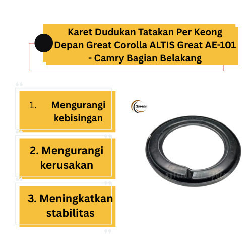 Karet Dudukan Tatakan Per Keong Depan Great Corolla ALTIS Great AE-101 - Camry Bagian Belakang