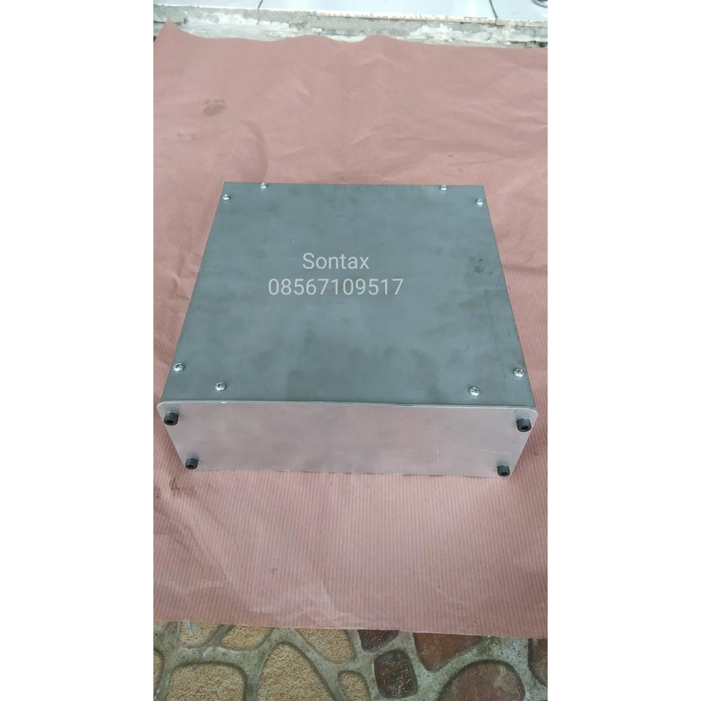 (BACA DESKRIPSI) box casing chassis polos plat besi panel aluminium radio elektronik